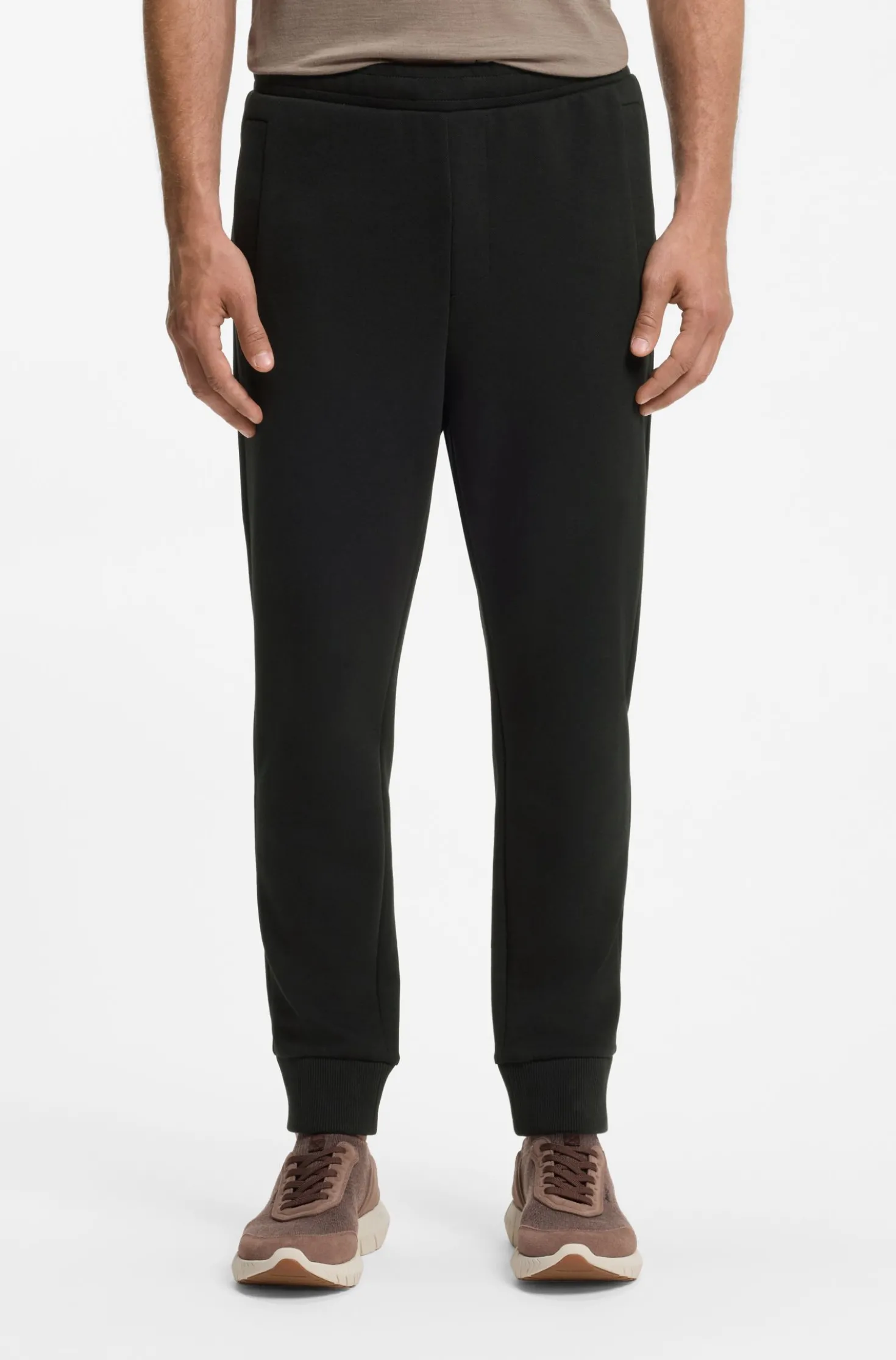 Cotton-blend tracksuit bottoms with embroidered logo