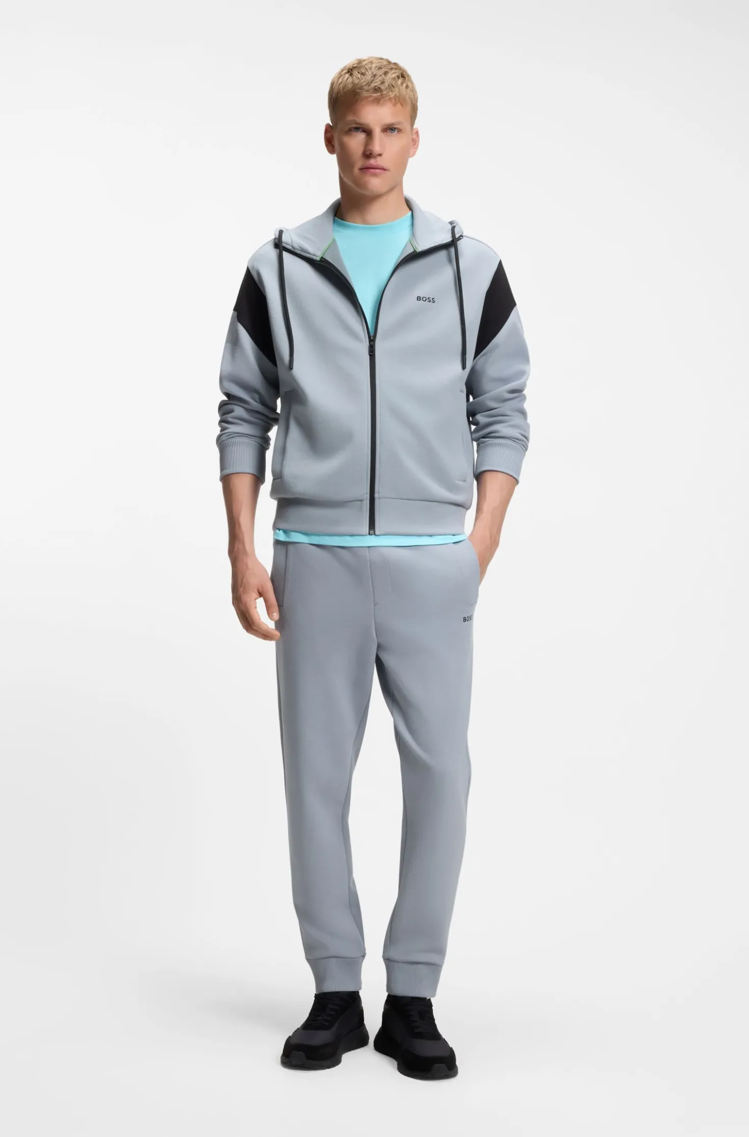 Cotton-blend tracksuit bottoms with embroidered logo