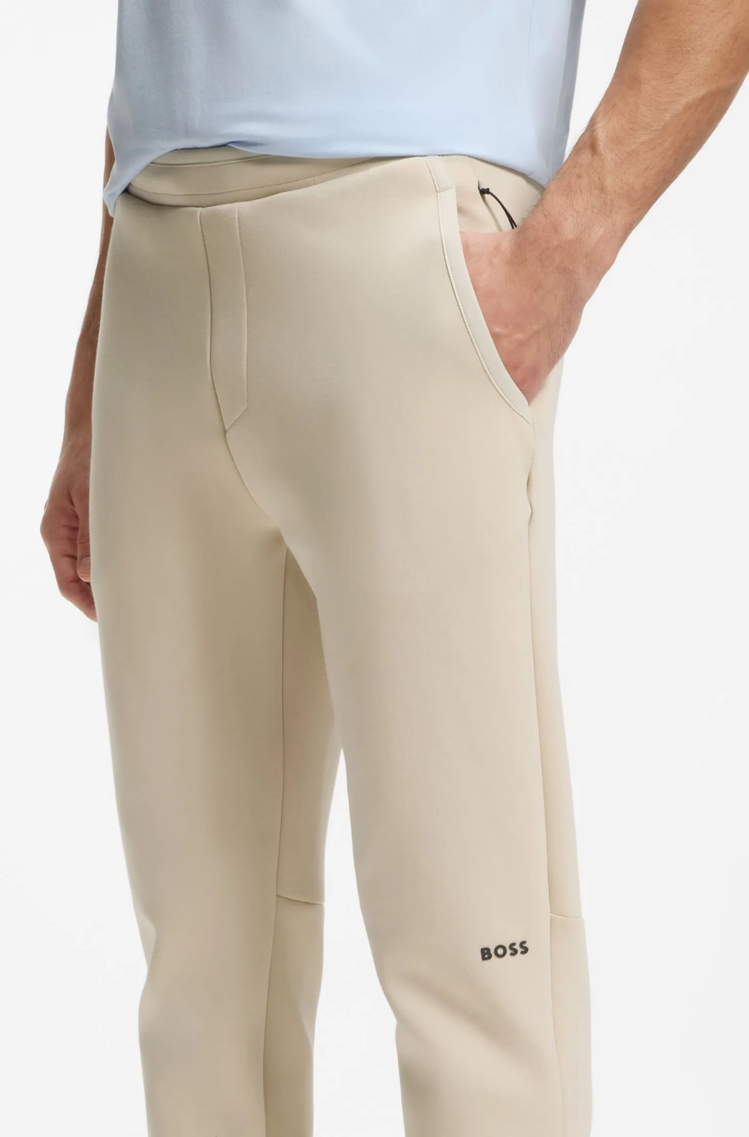Cotton-blend tracksuit bottoms with reflective graphic