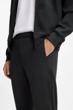 Cotton-blend tracksuit bottoms with embroidered logo