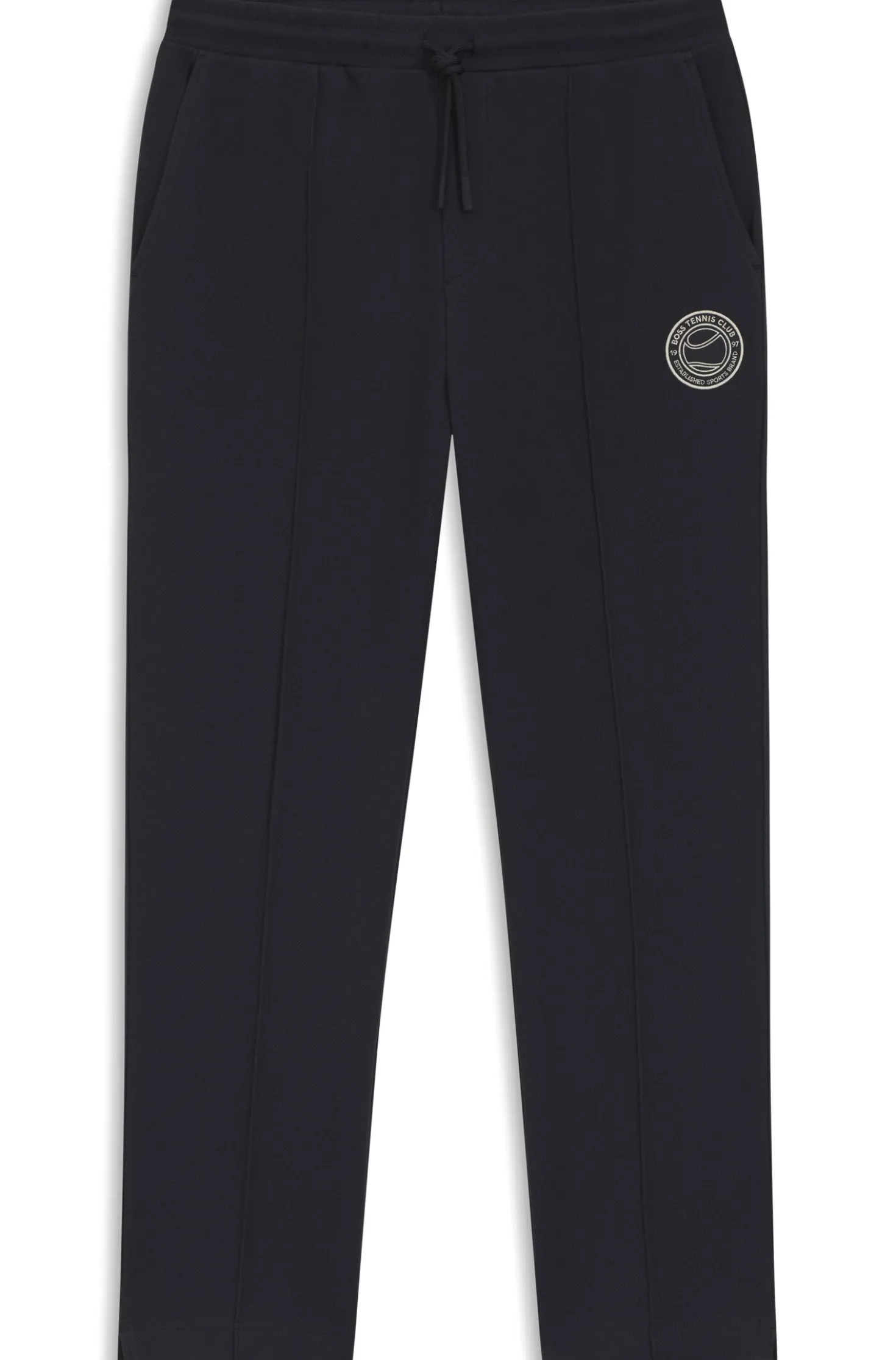 Cotton-blend tracksuit bottoms with tennis-themed logo