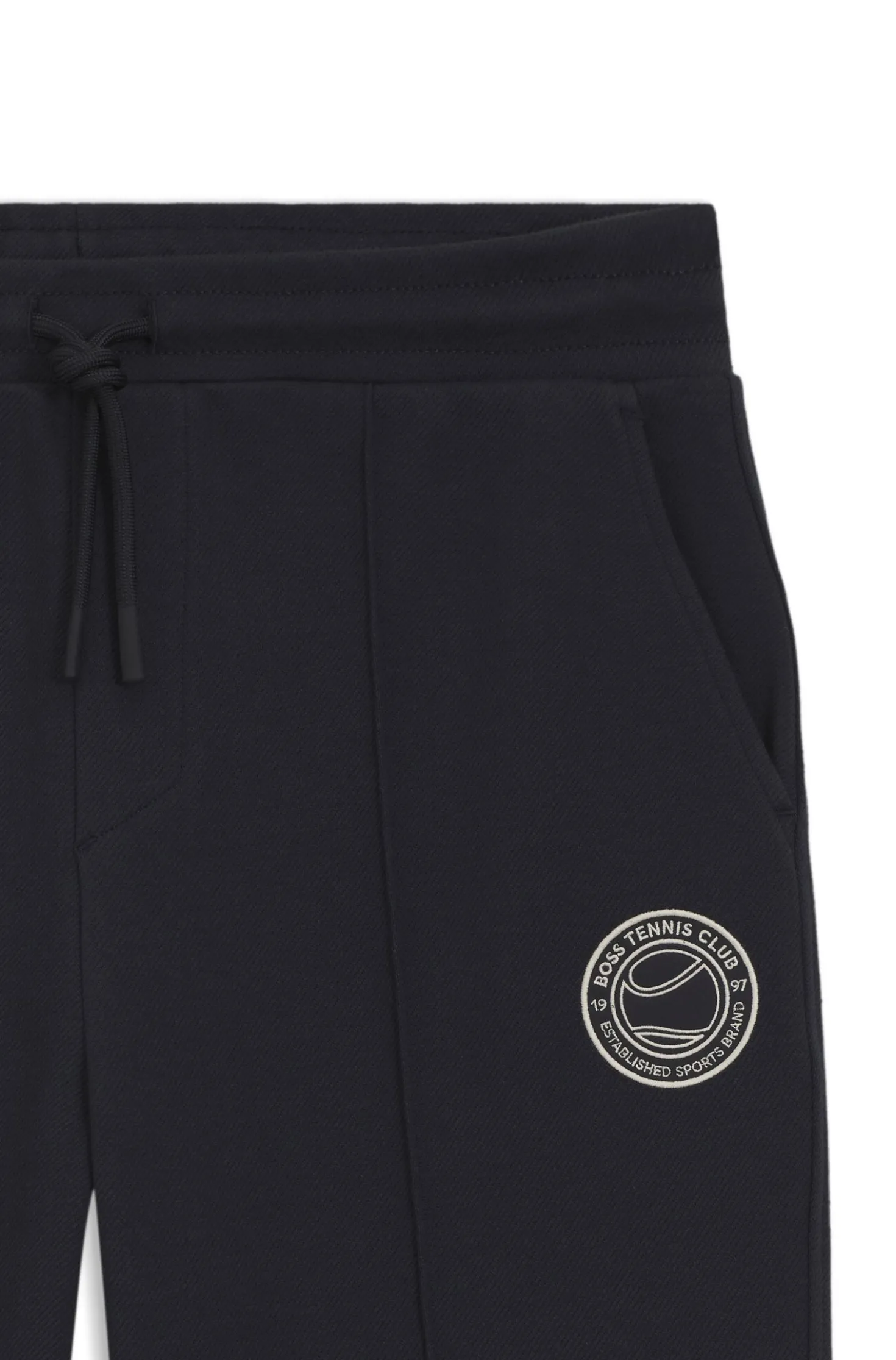 Cotton-blend tracksuit bottoms with tennis-themed logo