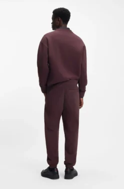 Cotton-blend tracksuit bottoms with stacked logo