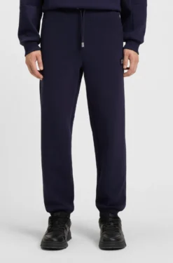 Cotton-blend tracksuit bottoms with stacked logo