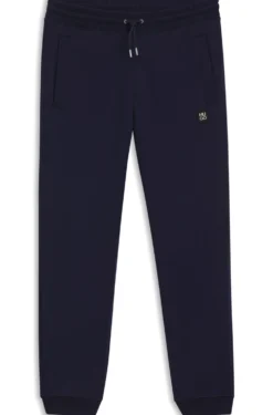 Cotton-blend tracksuit bottoms with stacked logo