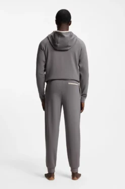 Cotton-blend tracksuit bottoms with contrast binding