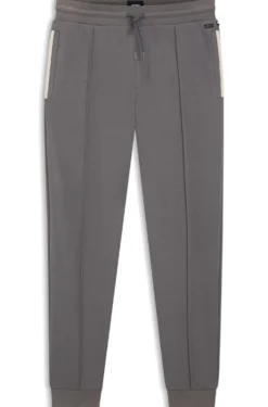 Cotton-blend tracksuit bottoms with contrast binding