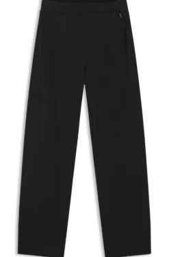 Cotton-blend tracksuit bottoms with lustrous piping