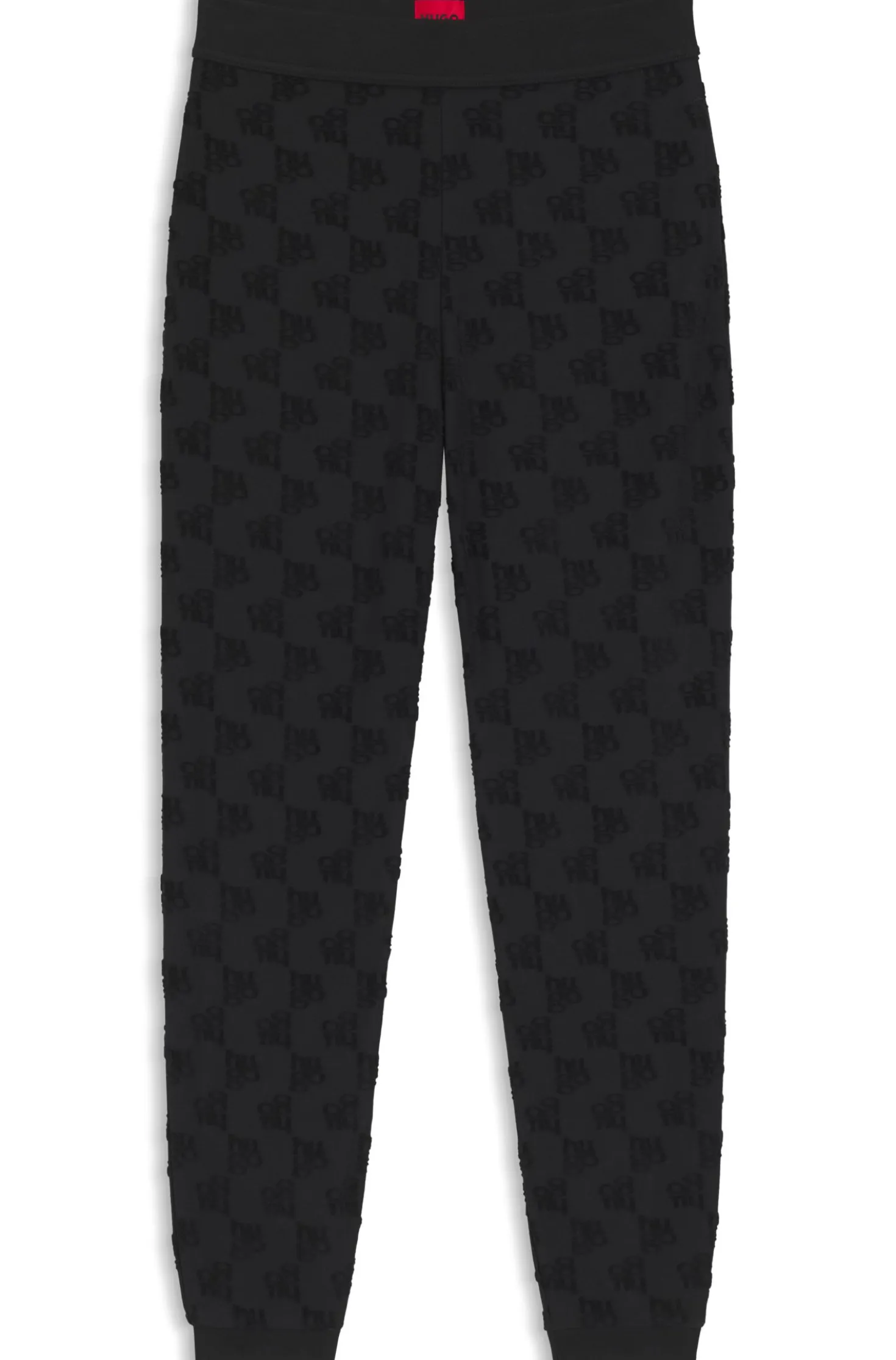 Cotton-blend tracksuit bottoms with all-over logo pattern