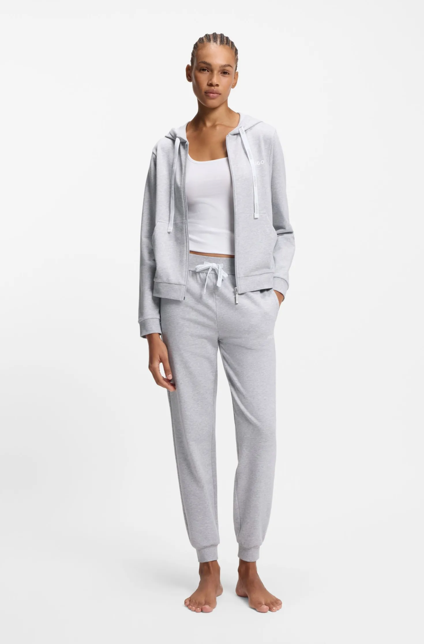 Cotton-blend tracksuit bottoms with logo details