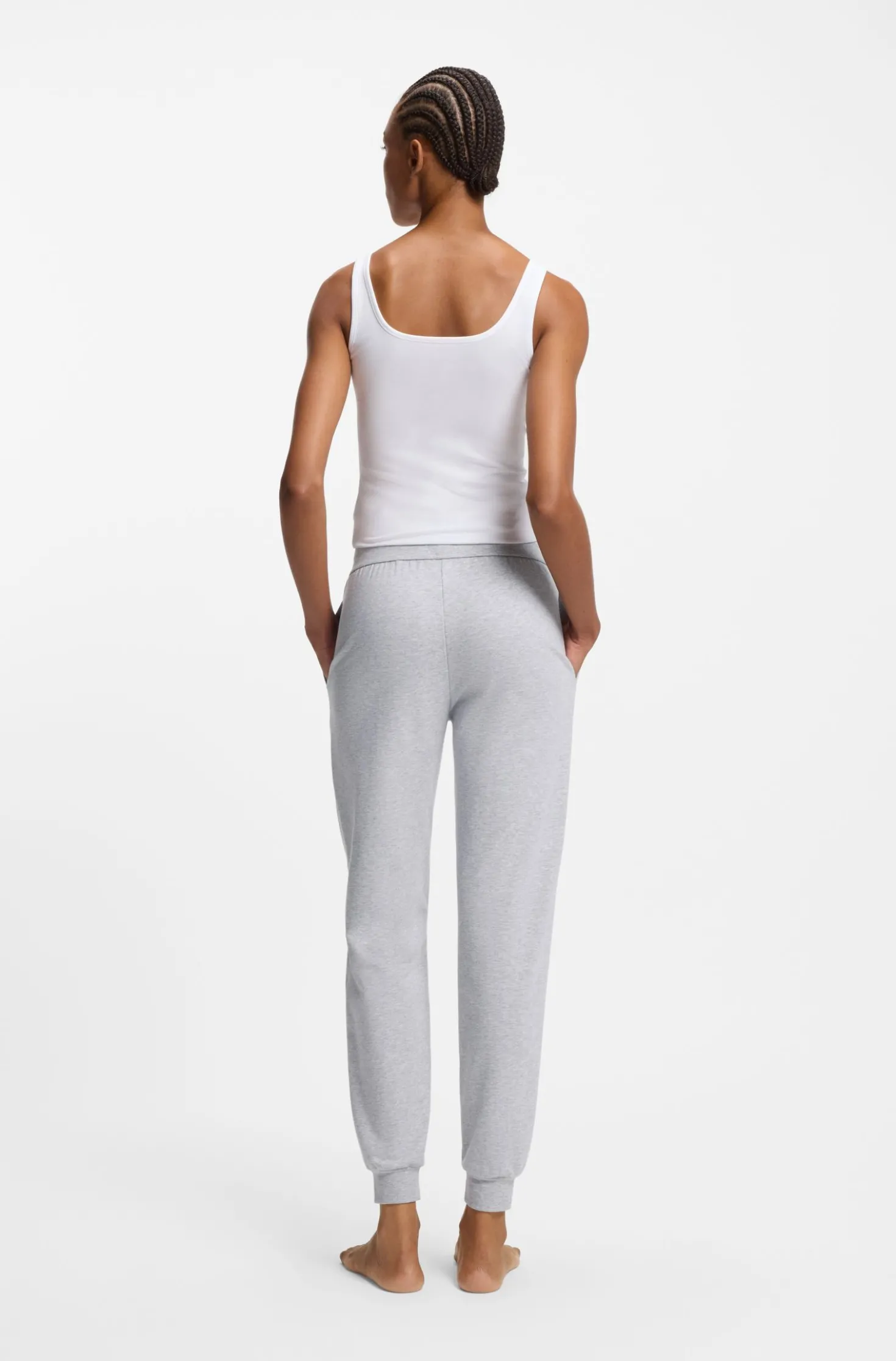 Cotton-blend tracksuit bottoms with logo details