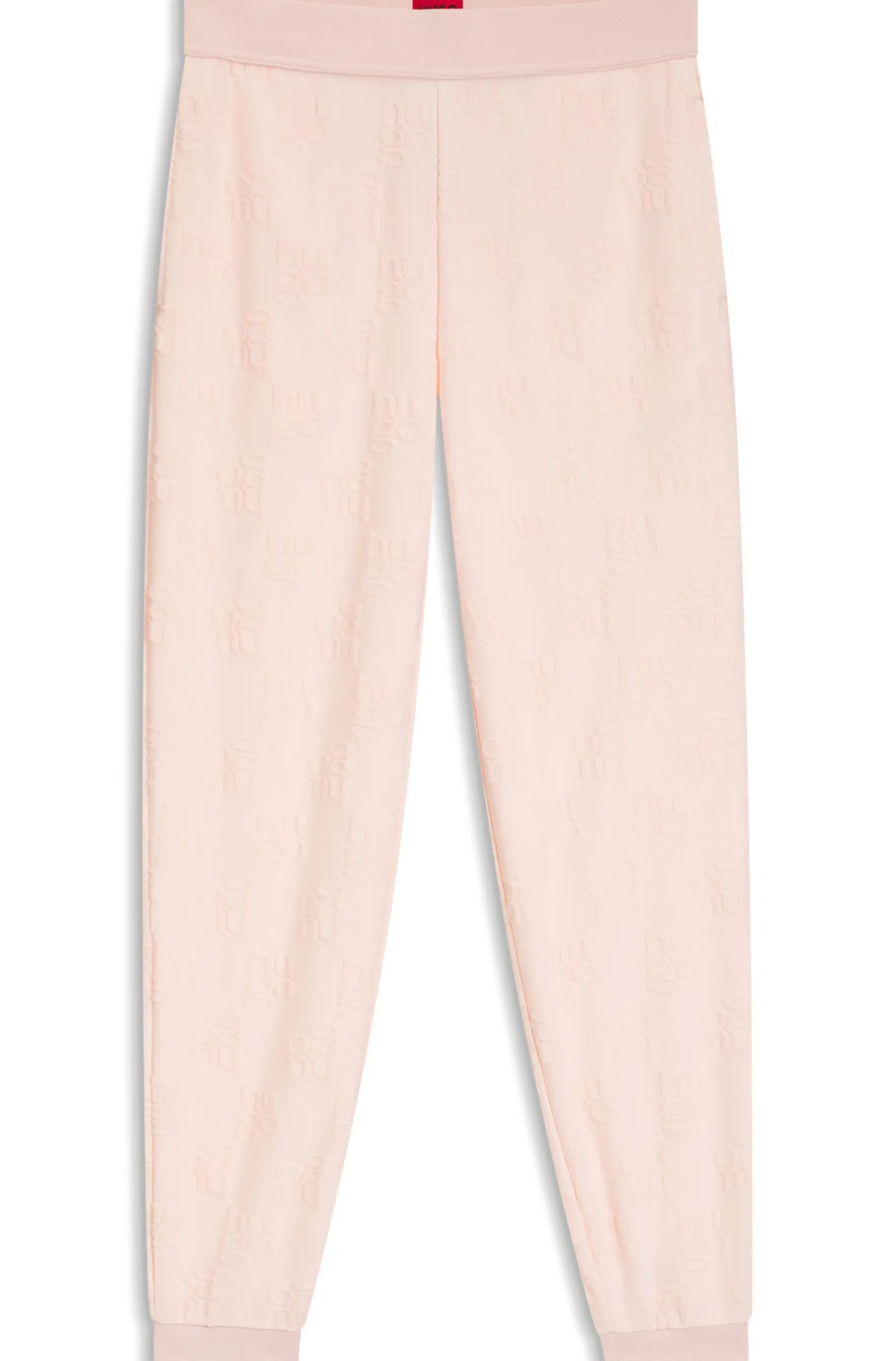 Cotton-blend tracksuit bottoms with all-over logo pattern