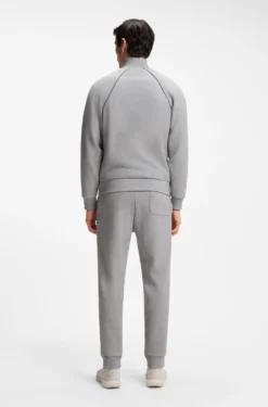 Cotton-blend tracksuit set with contrast piping