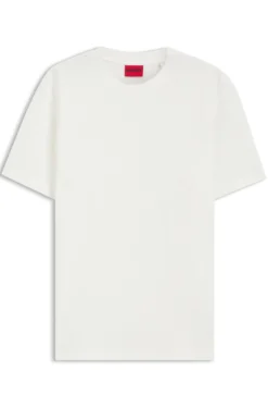 Cotton-blend T-shirt with creased effect