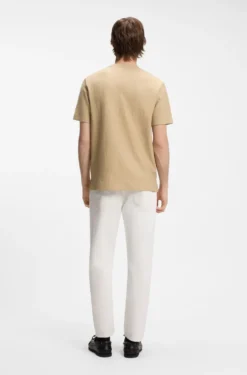 Cotton-blend T-shirt with creased effect