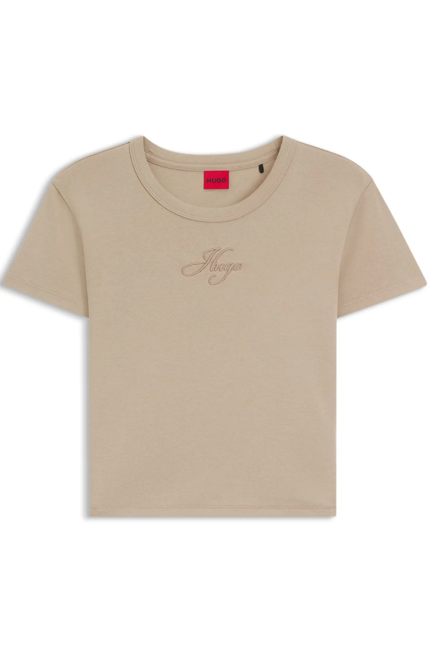 Cotton-blend T-shirt with embroidered logo