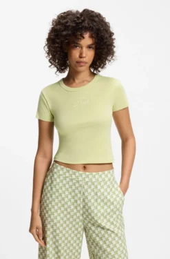 Cotton-blend T-shirt with embroidered logo