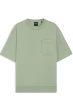 Cotton-blend T-shirt with peached finish