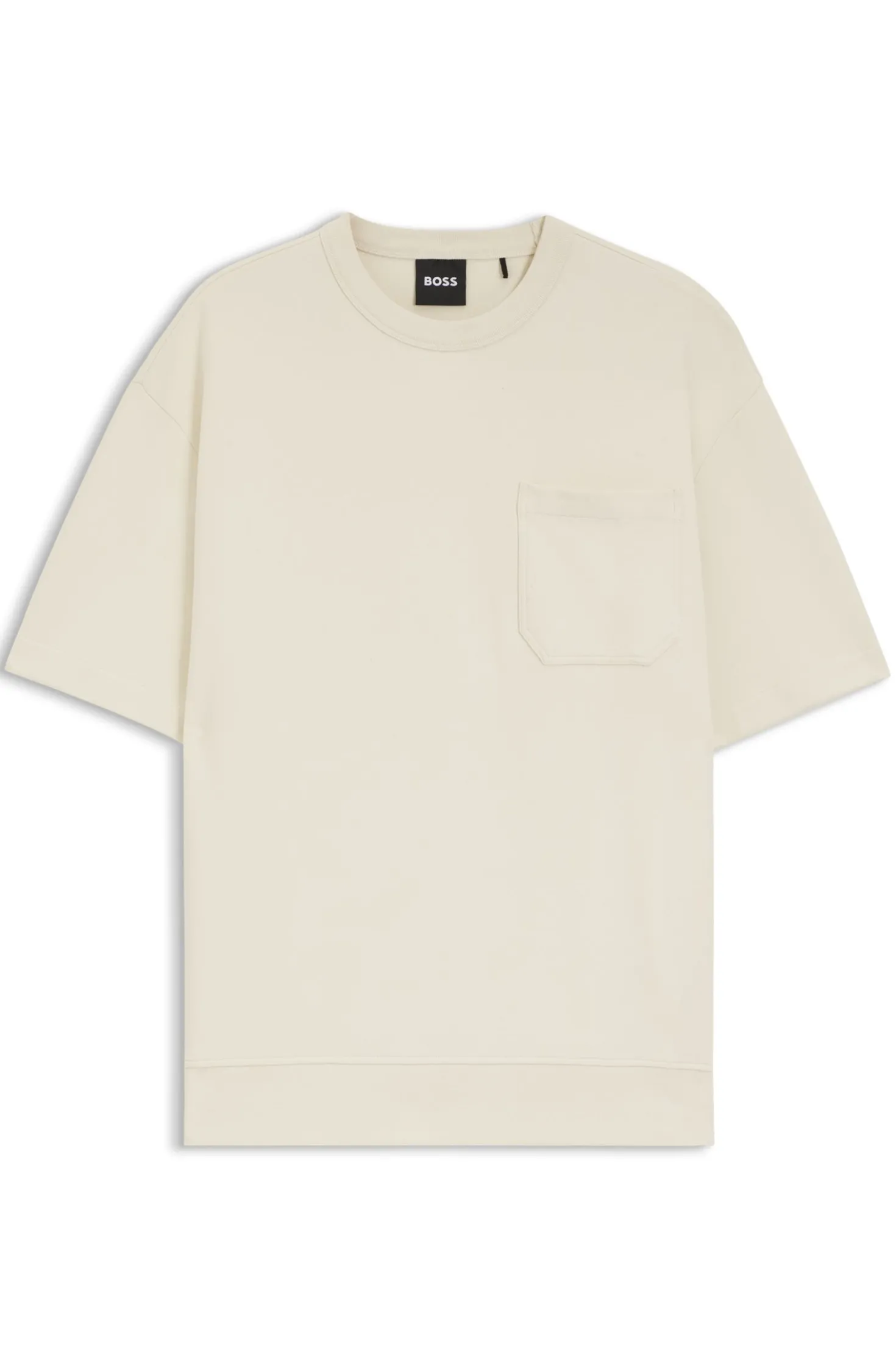 Cotton-blend T-shirt with peached finish