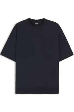 Cotton-blend T-shirt with peached finish
