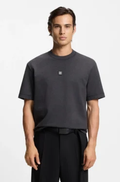Cotton-blend T-shirt with stacked logo