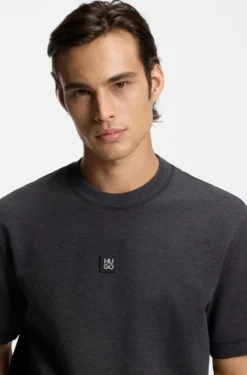 Cotton-blend T-shirt with stacked logo