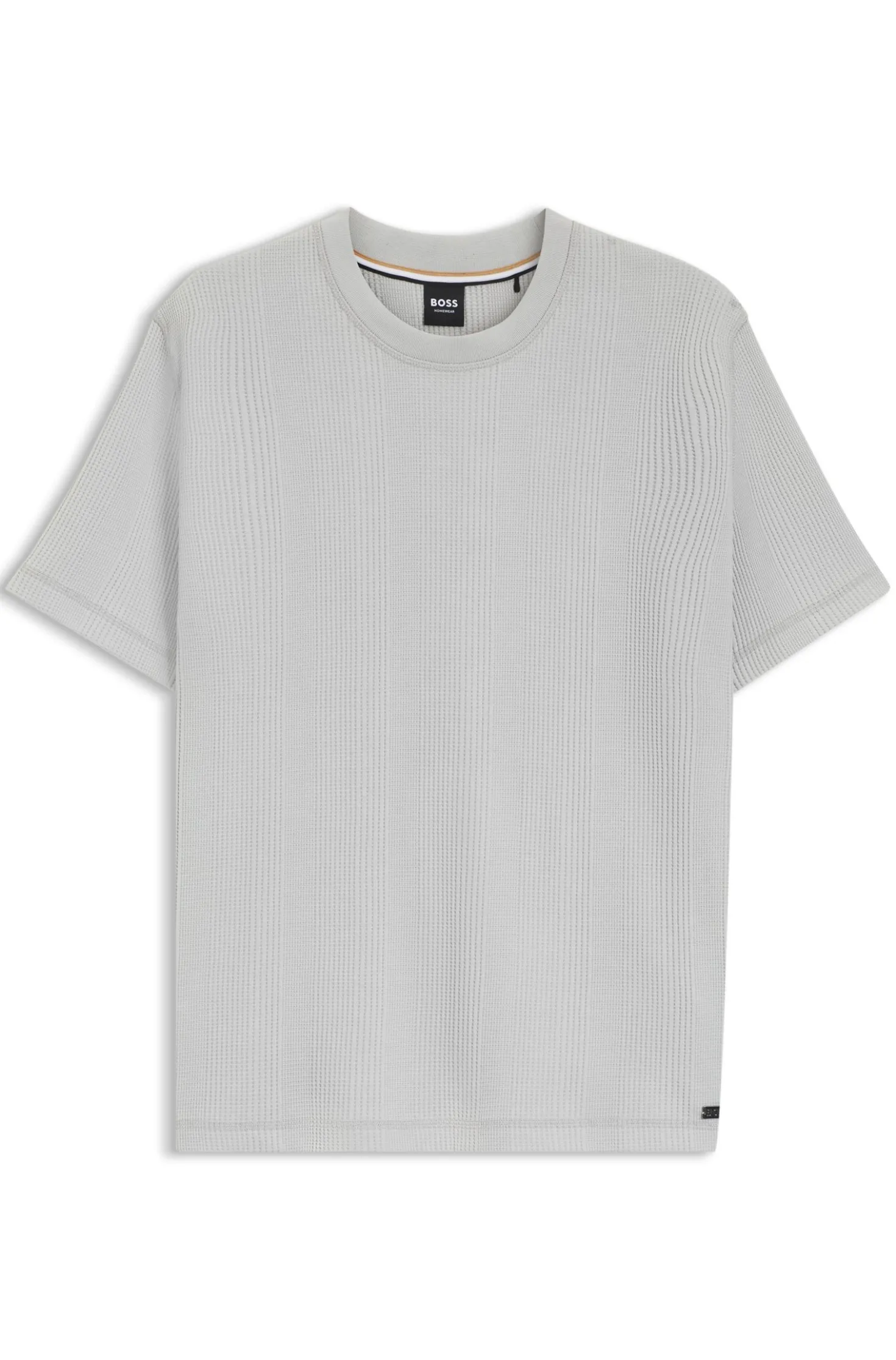 Cotton-blend T-shirt with waffle structure