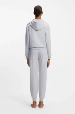 Cotton-blend zip-up hoodie with logo details