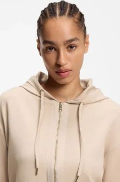 Cotton-blend zip-up hoodie with Double B monogram