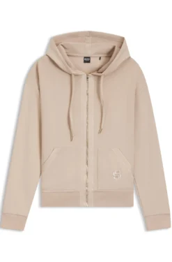 Cotton-blend zip-up hoodie with Double B monogram