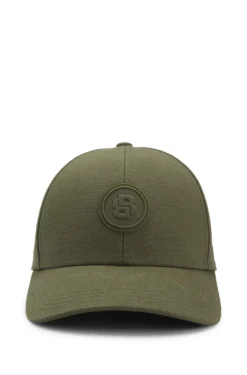 Cotton-canvas cap with Double B monogram badge