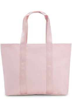 Cotton-canvas tote bag with logo straps