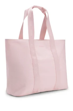Cotton-canvas tote bag with logo straps