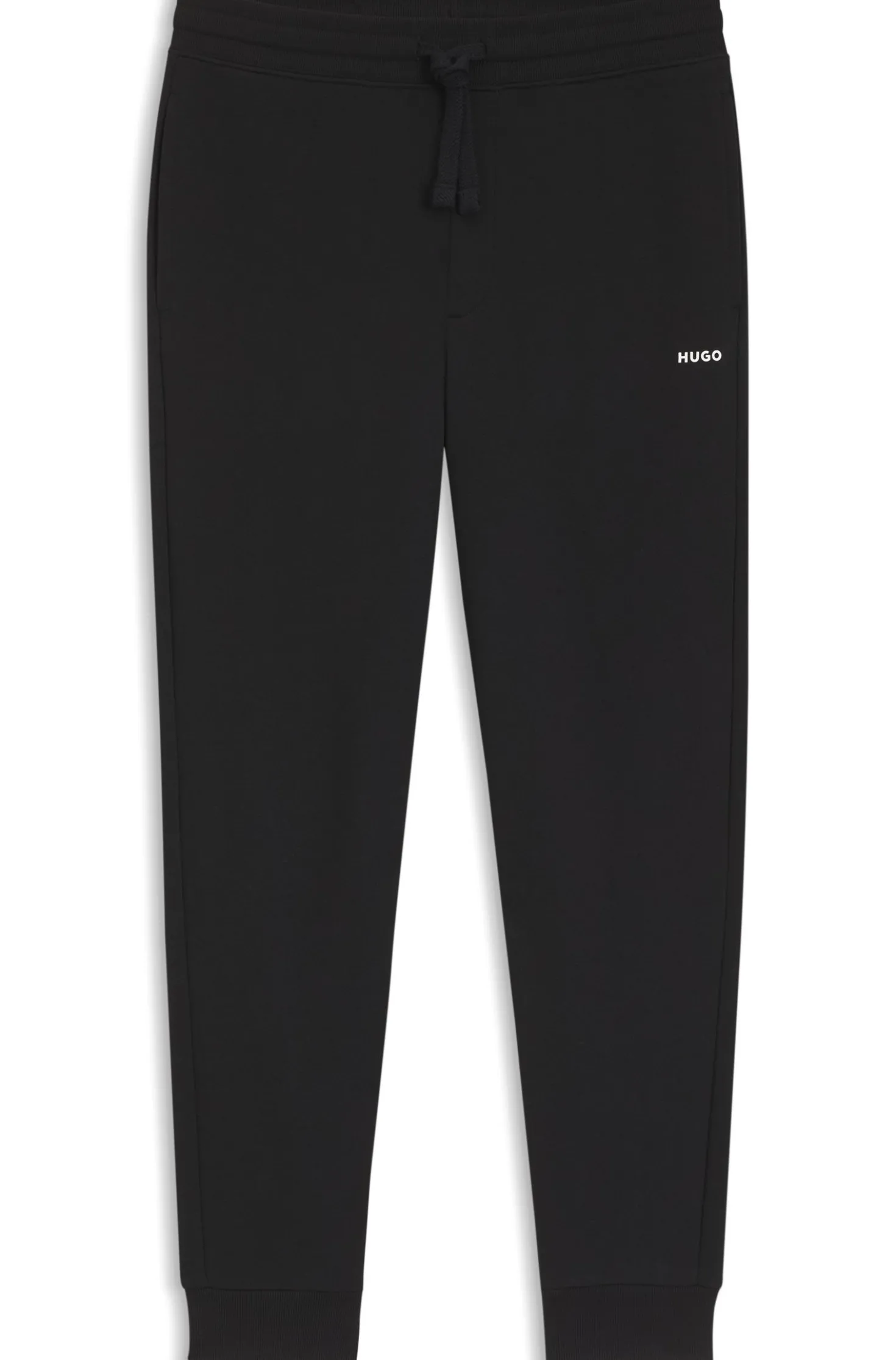 Cotton casual trousers with elasticated cuffs