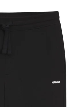 Cotton casual trousers with elasticated cuffs
