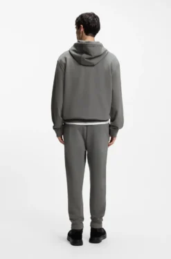 Cotton casual trousers with elasticated cuffs