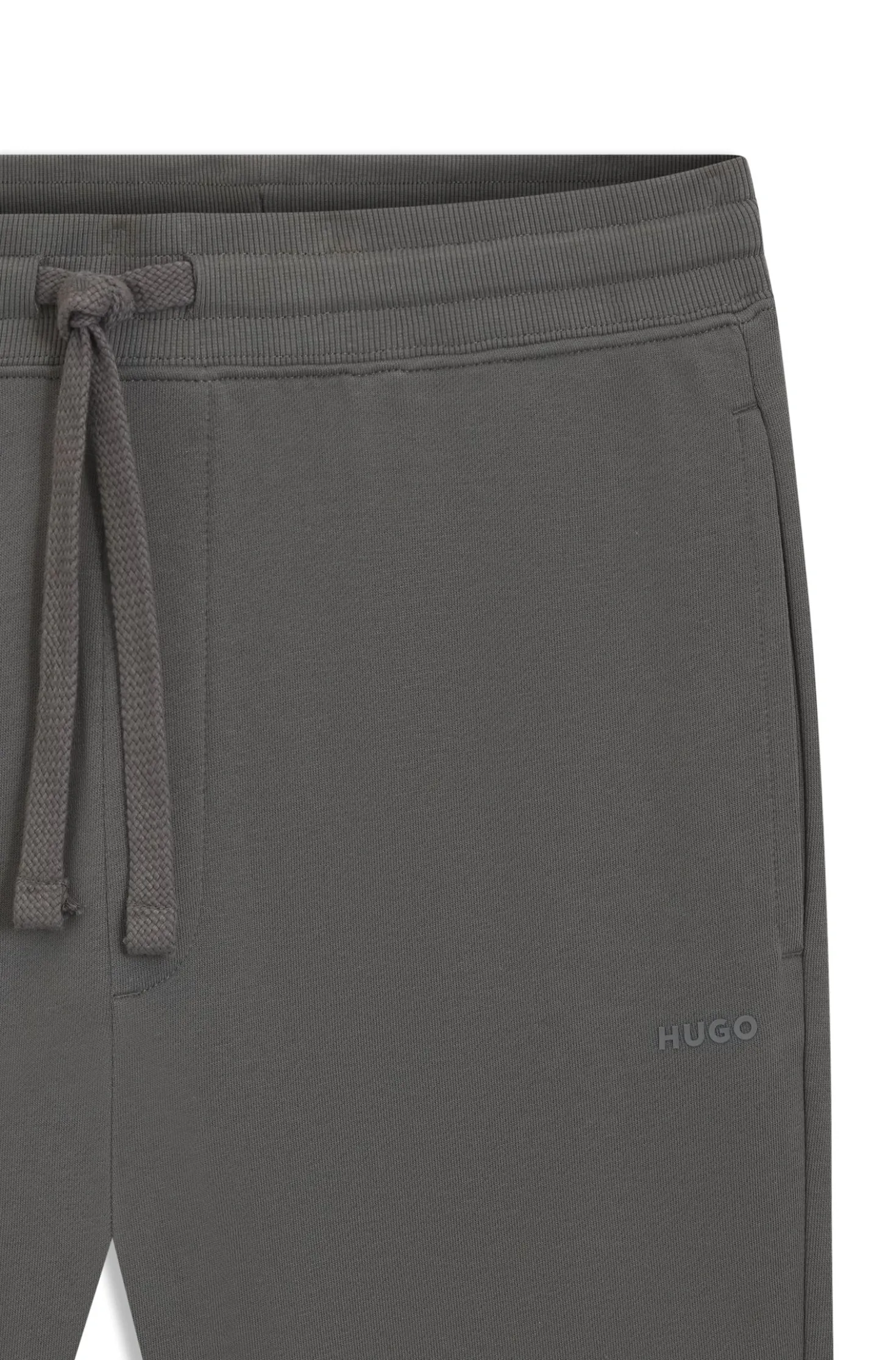 Cotton casual trousers with elasticated cuffs