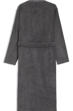 Cotton dressing gown with embroidered logo