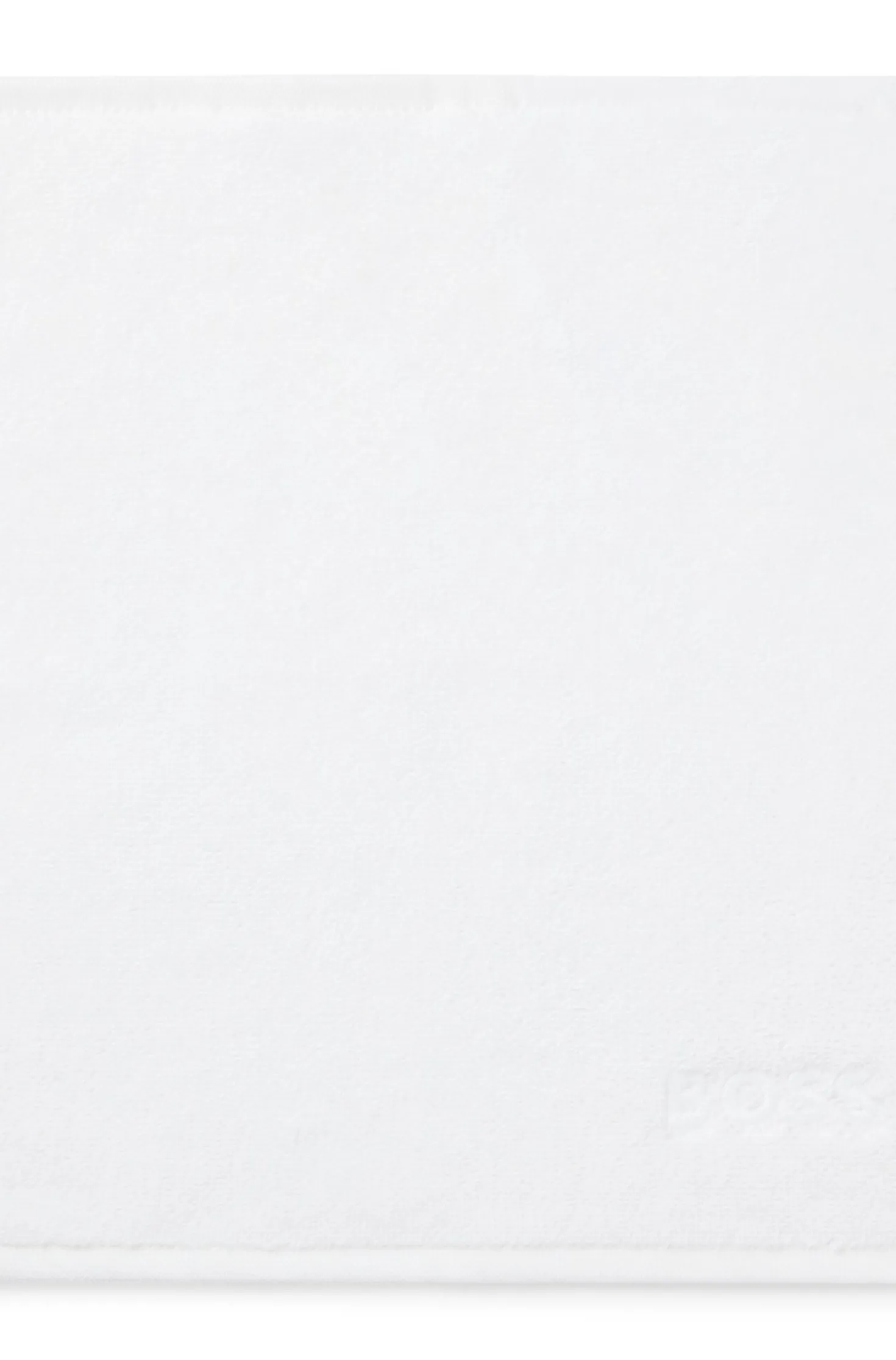 Cotton face cloth with contrast embroidered logo