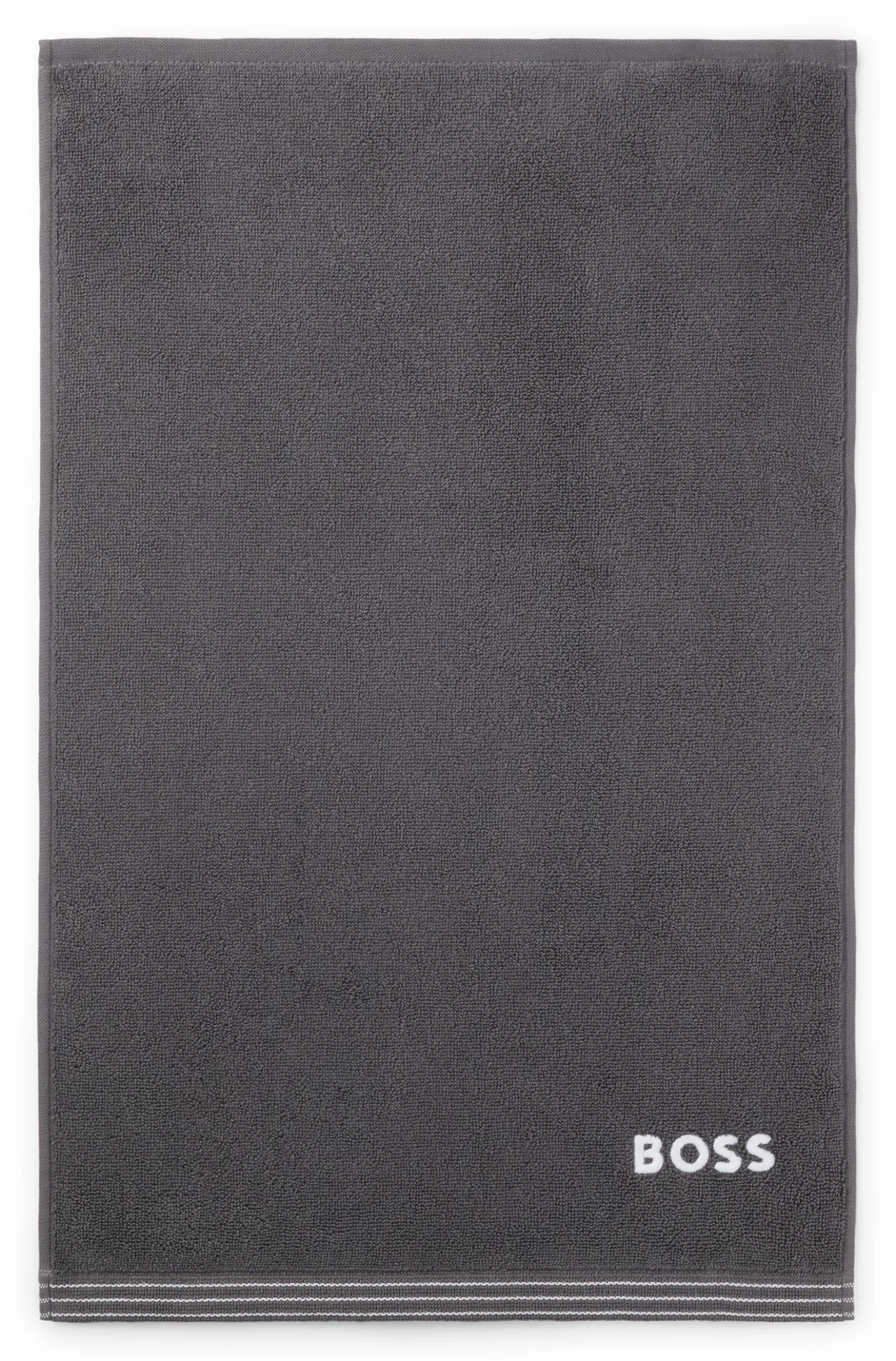 Cotton guest towel with contrast embroidered logo