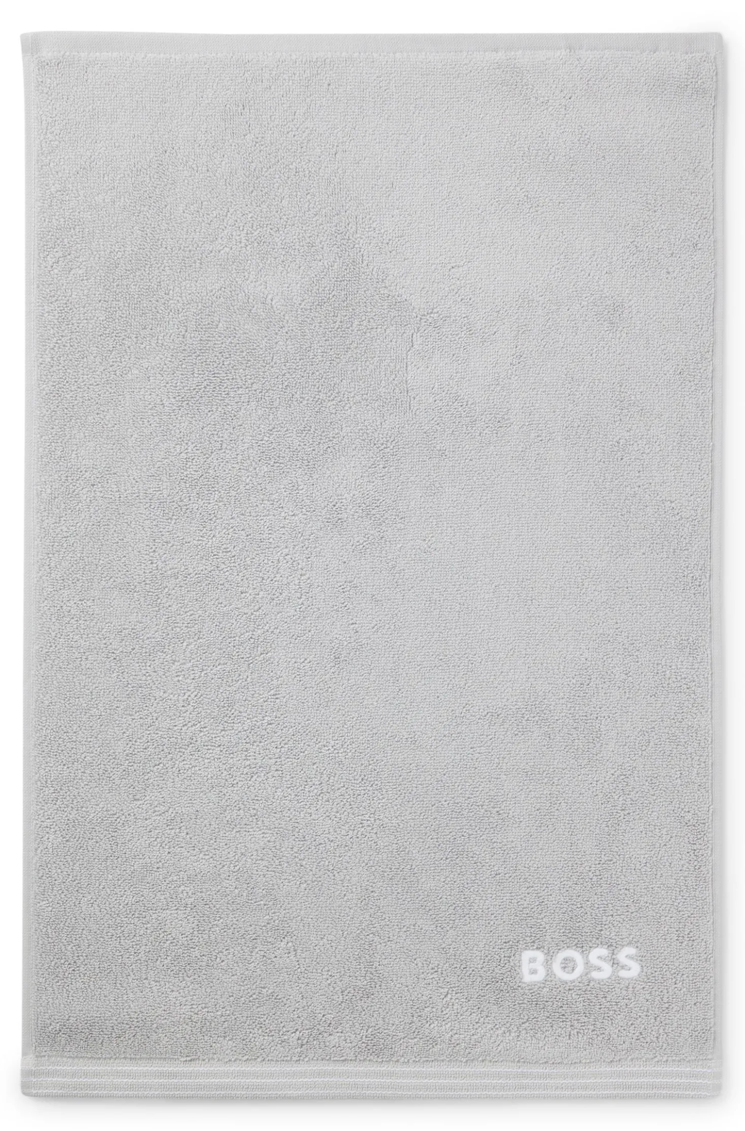 Cotton guest towel with contrast embroidered logo