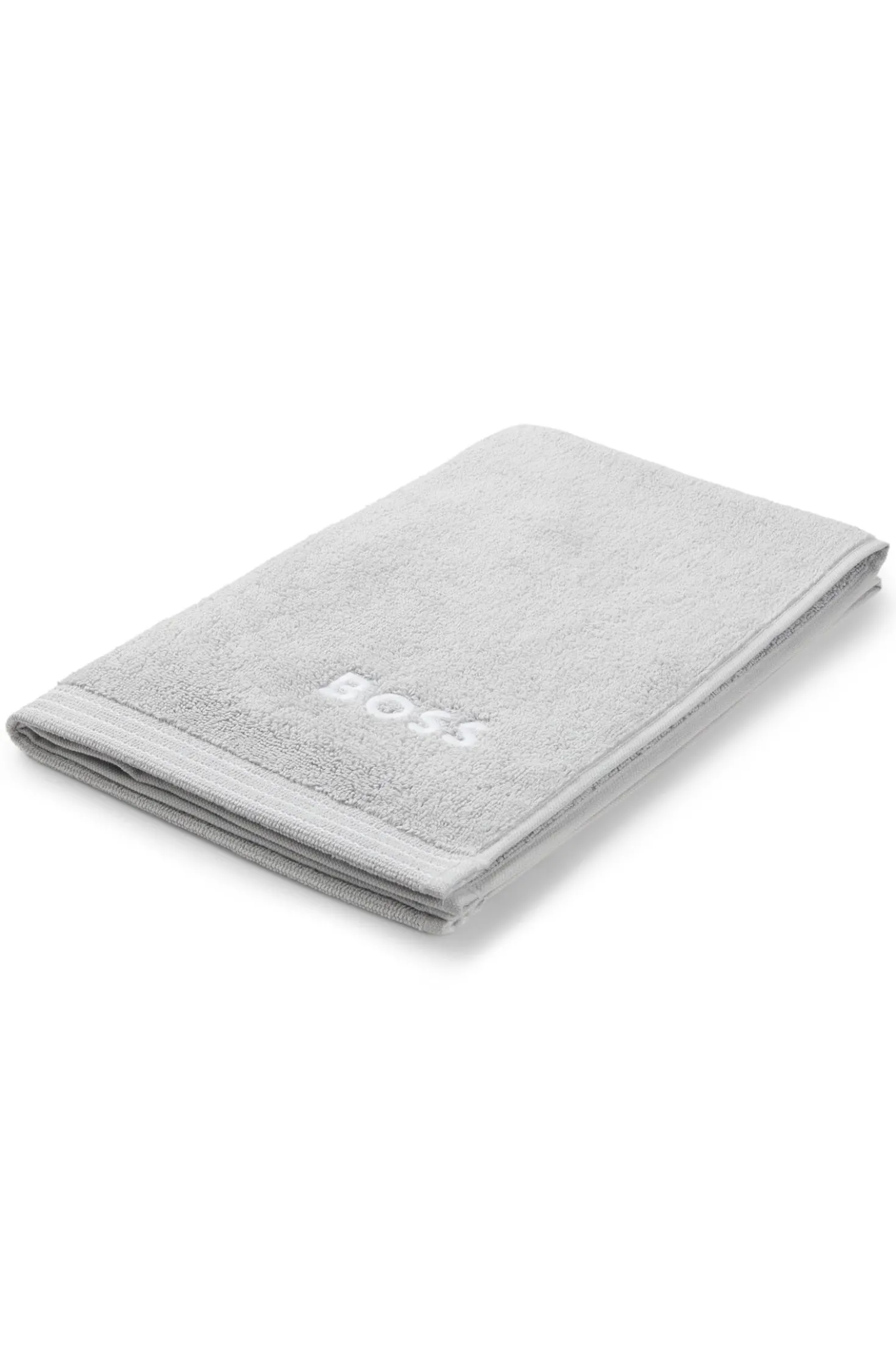 Cotton guest towel with contrast embroidered logo
