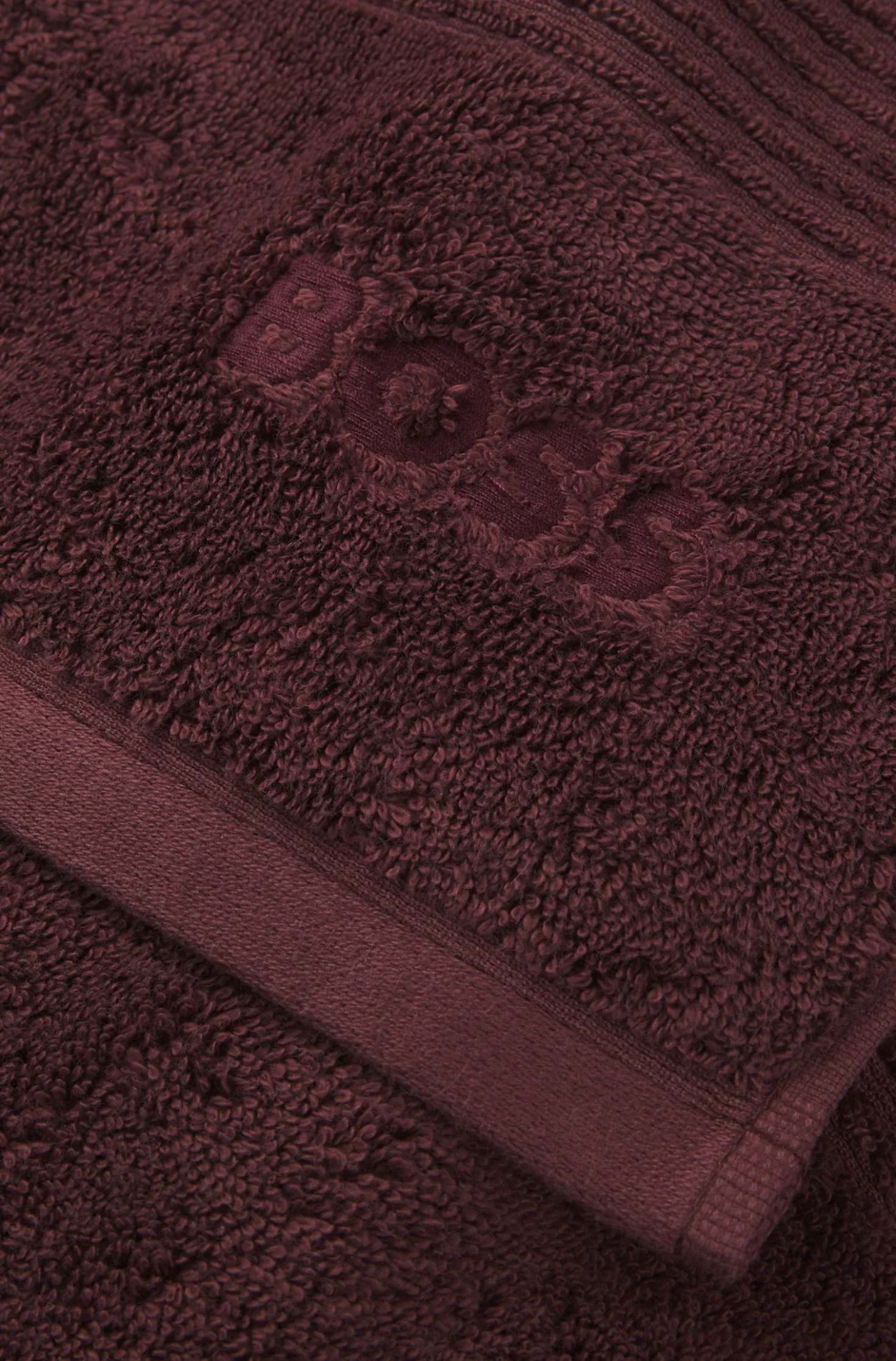 Cotton hand towel with embroidered logo