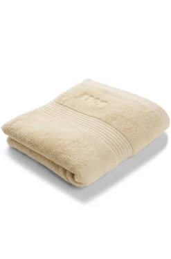 Cotton hand towel with embroidered logo