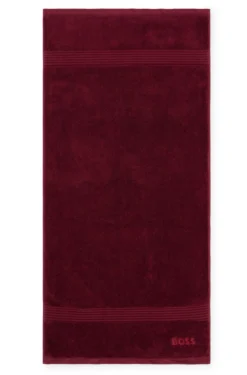 Cotton hand towel with embroidered logo
