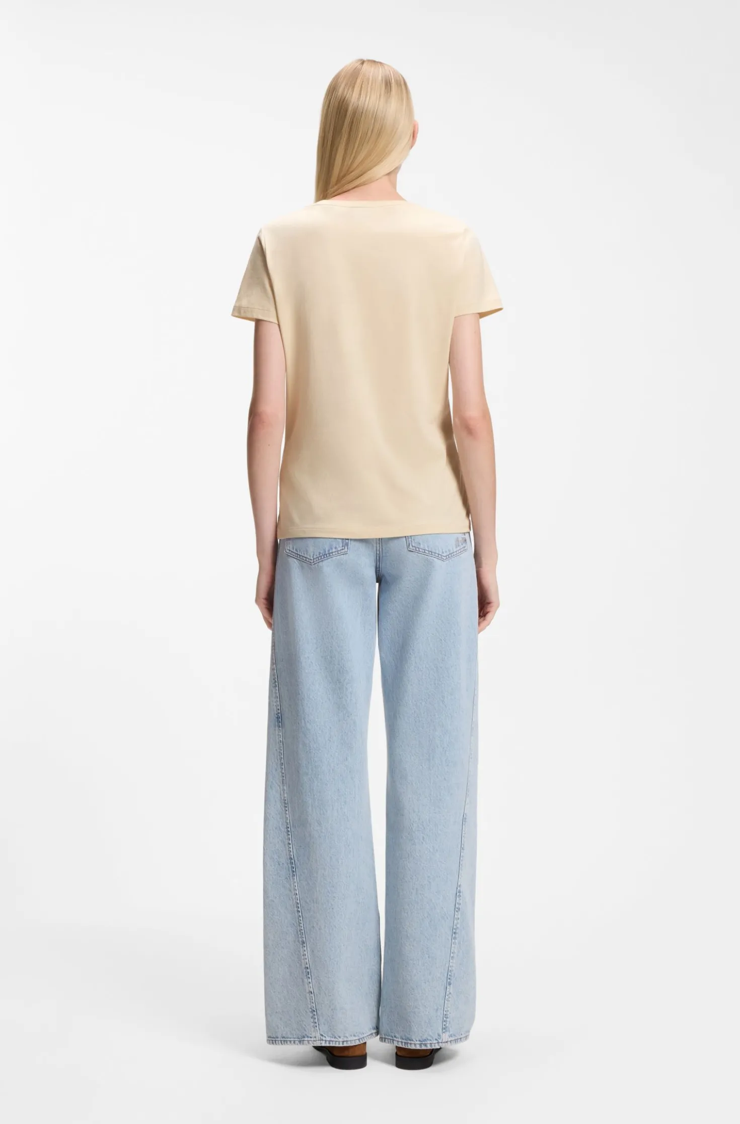 Cotton-jersey slim-fit T-shirt with printed artwork