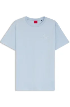 Cotton-jersey T-shirt with embroidered script logo