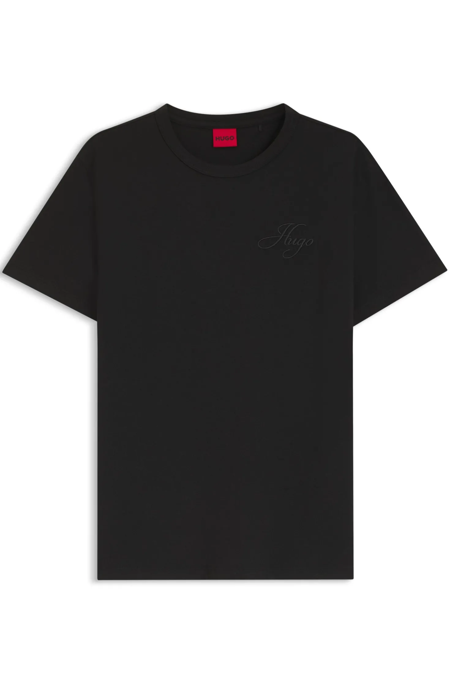 Cotton-jersey T-shirt with embroidered script logo