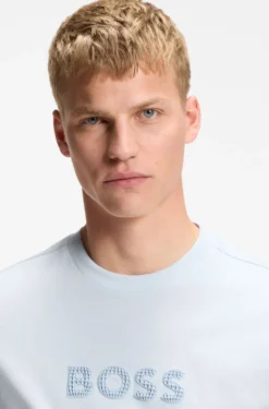 Cotton-jersey T-shirt with golf-inspired logo