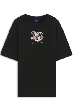 Cotton-jersey T-shirt with graphic print